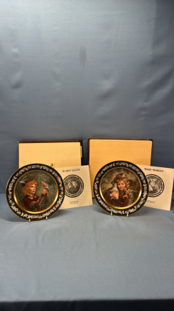 (2) Plates "Robin Hood"& "Maid Marion"