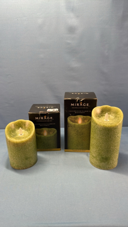(2) Mirage LED Wax Candles
