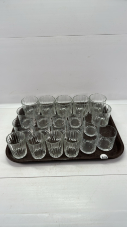 Approx. 20 Glasses with Same Pattern