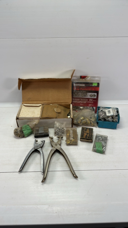 Large Assortment of Rivets and Tools