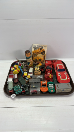 Tray Lot of Small Toys