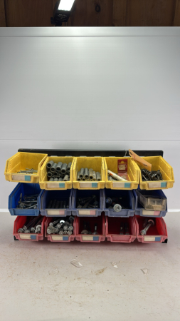 15 Bin Parts Bin w/Contents