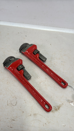 (2) 10in Ridgid Steel Pipe Wrenches