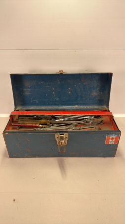 Metal Toolbox with Contents