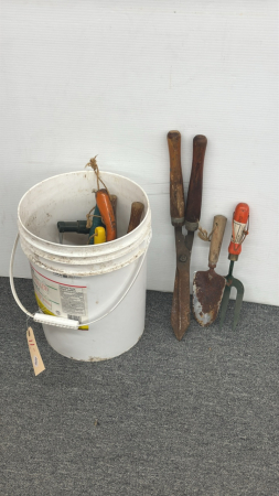 Pail of Hand Gardening Tools