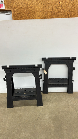 (2) Foldable Plastic Saw Horses