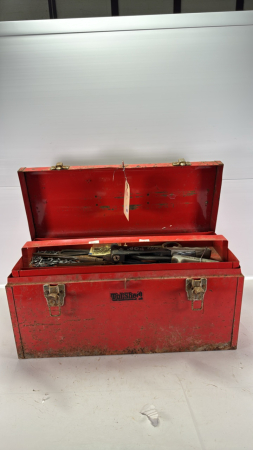 Steel Toolbox with Contents