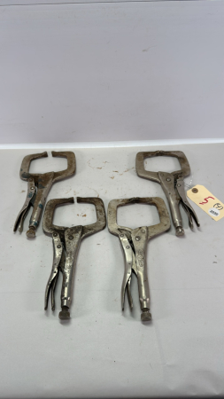 4 Pair of Locking C Clamp Pliers
