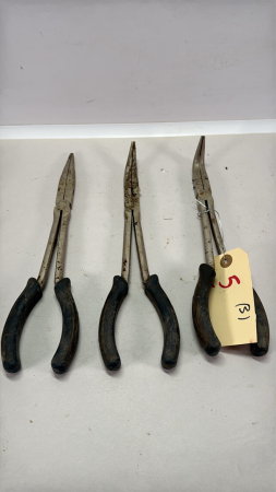 (3) Mastercraft Needle Nose Pliers