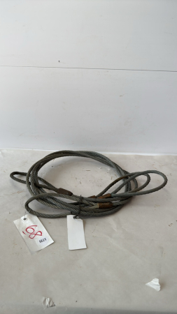 (2) 8FT X 1/4IN STEEL CABLE SLINGS