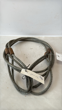 (2) 6FT X 1/4IN STEEL CABLE SLINGS