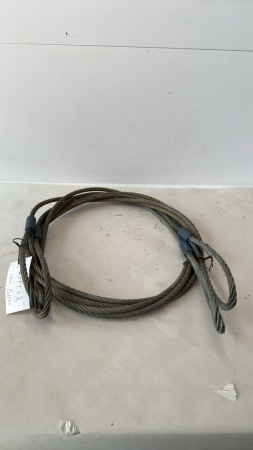 (2) 10FT 3/8IN STEEL CABLE SLINGS