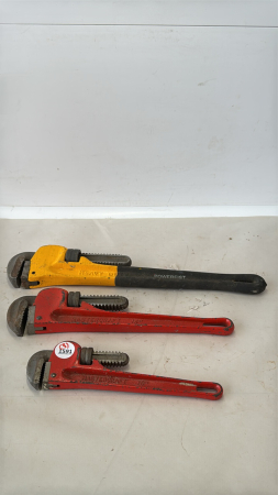 18IN, 14IN AND 10IN STEEL PIPE WRENCHES