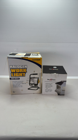Halogen Work Light & (1) 4x4 Solar Post Cap Lights