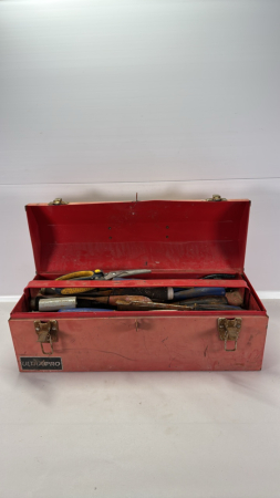 Metal Toolbox with Contents