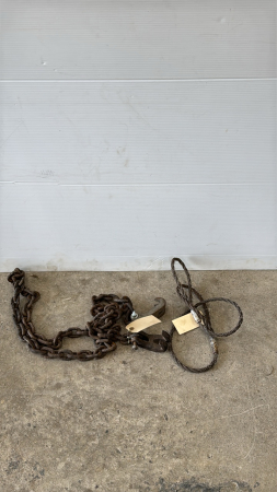 4FT WIRE CABLE SLING & 8FT 3/8IN CHAIN