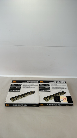 (2) 10FT LENGTHS OF ROLLER CHAIN