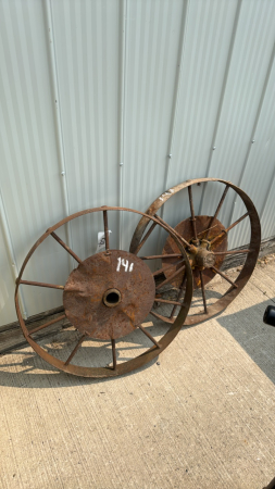PAIR OF 25IN STEEL WHEELS