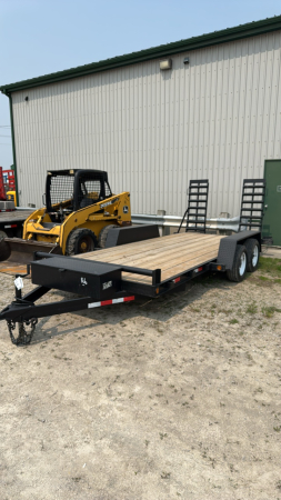 MISKA 16FT X 78IN TANDEM AXLE FLATBED TRAILER WITH RAMPS