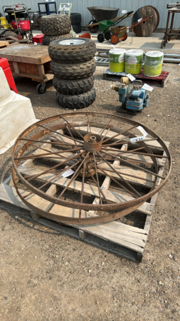 PAIR OF 48IN STEEL WHEELS