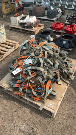 LARGE QUANTITY OF COW COLLARS WITH ID NUMBERS
