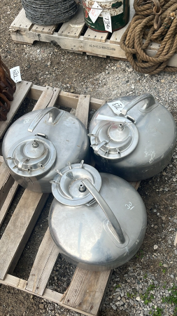 3-SURGE STAINLESS MILKER PAILS