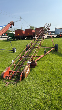 HARCO 36FT SKELETON BALE ELEVATOR ON TRANSPORT