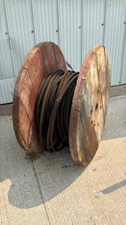 5/8 STEEL CABLE ON REEL WITH HOOKS