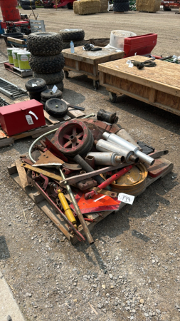 LOT OF MASSEY HARRIS TRACTOR AND PLOW PARTS