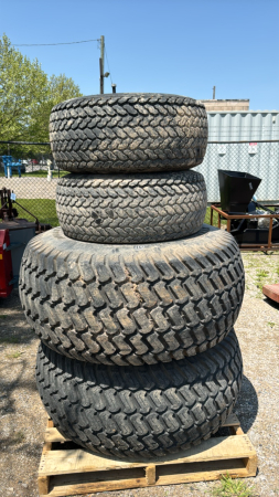 SET OF TURF TIRES ON KUBOTA RIMS