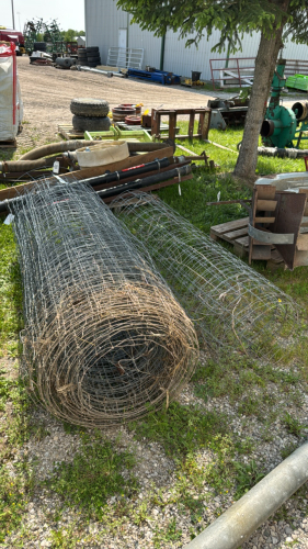 (2) ROLLS OF USED 6FT FENCE WIRE