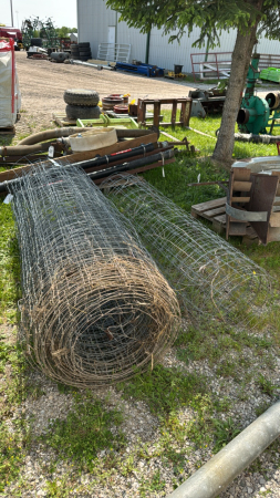 (2) ROLLS OF USED 6FT FENCE WIRE