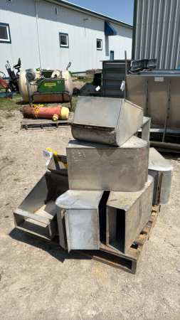(10) STAINLESS HOG FEEDERS