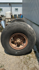 AXLE WITH (2) AIRPLANE TIRES - 2