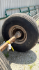 AXLE WITH (2) AIRPLANE TIRES - 4