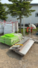 LOT OF POLY HOG FLOORING WITH HEAT PADS AND STAINLESS SUPPORTS - 6