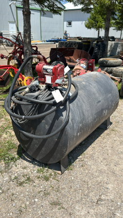 APPROX 100 GALLON FUEL TANK W/15 GPM PUMP