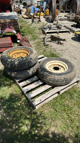 (3) IMPLEMENT TIRES ON 6 BOLT RIMS