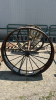 PAIR OF 50IN STEEL WHEELS ON 5FT 7IN LONG AXLE - 2