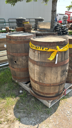 (2) OAK WHISKEY BARRELS
