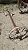 PAIR OF 19IN STEEL WHEELS ON 5FT 2IN LONG AXLE