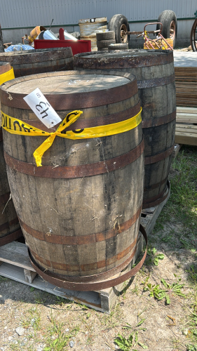 (2) OAK WHISKEY BARRELS