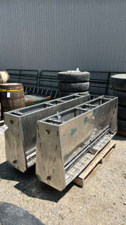 (2) STAINLESS DOUBLE SIDED NURSERY FEEDERS