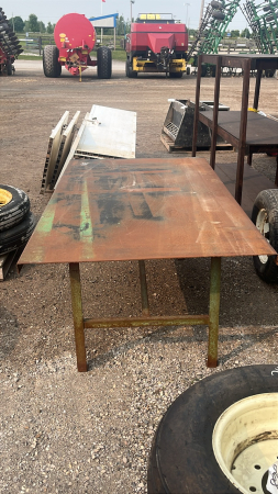 STEEL 44IN X 83IN STEEL WORK TABLE