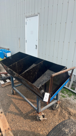 PARTS BINS ON ROLLING CART