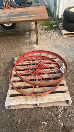 PAIR OF 40IN STEEL WHEELS