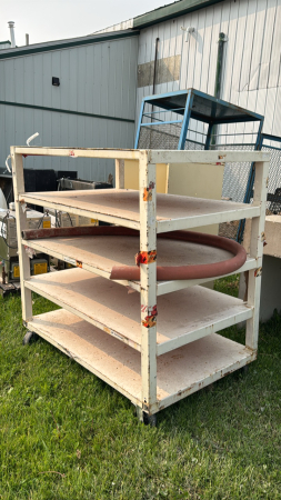 STEEL ROLLING SHELF UNIT WITH 5 SHELVES