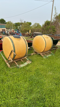 PAIR OF JOHN DEERE 220 GALLON SADDLE TANKS