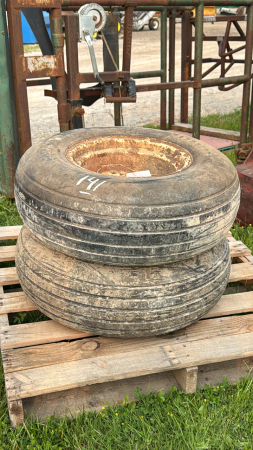 PAIR OF 9.5L-14 TIRES ON RIMS