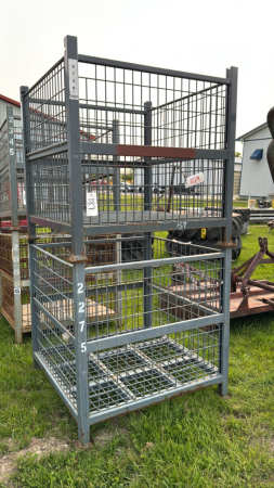PAIR OF STEEL STACKING BINS